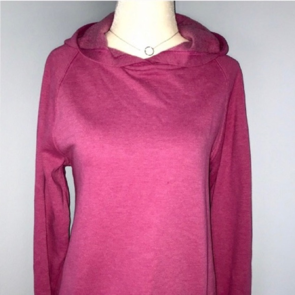 Moda International Long Pink Hoodie Sweatshirt